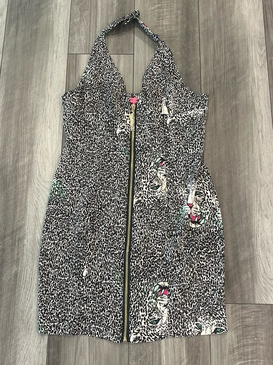 Betsey Johnson Dresses & Skirts - Betsey Johnson Tan Leopard Xena Halter Mini Dress